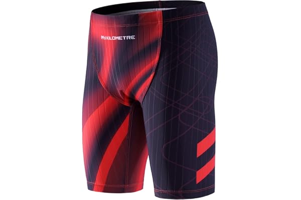 MY KILOMETRE Maillot de Bain Garçon Jammer Compétition - Short de Natation Enfant Résistant au Chlore, Séchage Rapide & Élastique