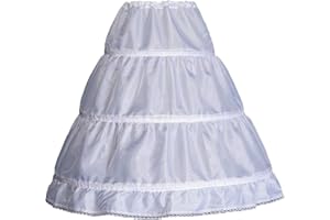 AIBAOWEDDING Reifrock Mädchen Petticoat 3 Creolen Petticoat Reifrock Full Slip Blumenmädchen Krinoline Rock