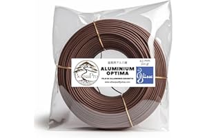 ULISSE® BonsaiPro Aluminium Optima - Filo per Bonsai Brunito - Modellabile e Resistente - Vari Diametri - 500g - per Modellare e Correggere la Forma dei Rami - Attrezzi Bonsai Professionali (2,5 mm)