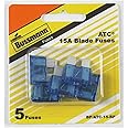 Bussmann BP/ATC-15-RP ATC Automotive Blade Fuse (15 Amp (Card)), 5 Pack