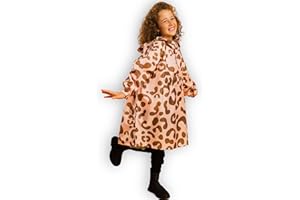 Jubi® Poncho antipioggia per bambini in 100% poliestere riciclato, impermeabile, leggero e traspirante, perfetto per le avventure all'aria aperta