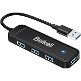 Beikell USB 3.0 Hub, 4-Port USB Hub Ultra-Slim Data Hub with LED Indicator High Speed for Macbook, Mac Pro/mini, iMac, Surfac