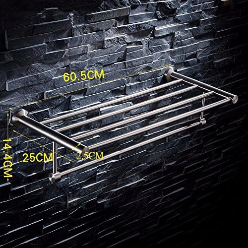 lzzfw Towel bar 304 stainless steel wire shower bathroom accessories towel rack, 60.5cm
