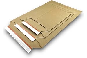 ‎MA-VERPACKUNGEN 50 Stück Din A5 Versandtaschen aus Pappe in 270x215x50mm - Büwa Verpackung Versandtaschen für Kleidung Versandtasche Dhl Umschlag Umschläge Bücher und Warensendung für den Warenversand