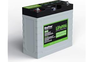 RoyPow Batterie 12V 18Ah Deep Cycle LiFePO4 3500-8000 Cycles de Vie Rechargeable Marine/RV Lithium Fer Phosphate Batterie intégrée BMS Portable Power Station Fish Finder, système Solaire, UPS,