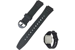 YEROZHUI Pasek do zegarka Casio Watch Casio W800h, kompatybilny z W-800H Resin, pasek do zegarka z żywicy, 18 mm, wodoszczelny i wytrzymały, kompatybilny z W-800H-1AV W-800H-1BV W-800HG-9AV, 18 mm, Poliuretan