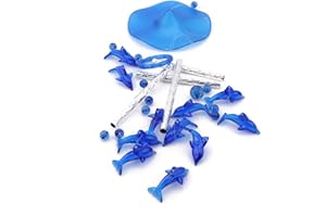QINIZX Campanelli a vento in acrilico blu a forma di delfino, decorazione per esterni e interni, giardino, Yark, patio e decorazione per la casa, campanello a vento da appendere come ornamento per
