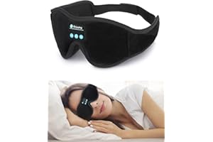 Usoun słuchawki do spania, z maską 3D na oczy, bluetooth, wbudowany głośnik HD, z pałąkiem na głowę, idealne dla osób śpiących na boku, joga, medytacja, bezsenność, prezent dla mężczyzn i kobiet