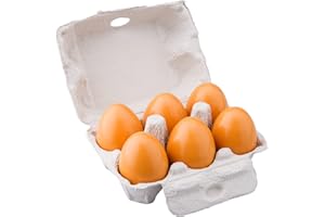 New Classic Toys - Drewniane jajka - 6 sztuk, 10596, Multi Color