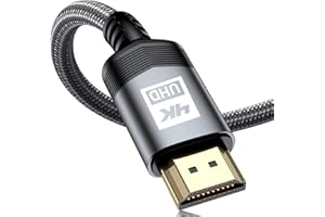4 K HDMI kabel 4,5 m, Sweguard HDMI 2.0 na HDMI kabel 4 K@60 Hz 18 Gbps nylonowy kabel pleciony, pozłacane złącza z kanałem zwrotnym Ethernet/audio, kompatybilny z wideo 4K UHD 2160p, HD 1080p, Xbox PS4 (szary)