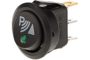 Liseng Interruttore Rotondo a 3 Pin Rocker/parcheggio sensore Posteriore Anteriore Posteriore