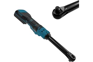 YWNYT 3/8" Extended Cordless Ratchet Wrench for Makita 18V Series Batteries, Extended 16cm Long Rod, 320 RPM, 80N.m Electric Ratchet Wrench with Built-in LED Light