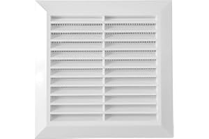 Vent Systems 125 mm – Color blanco – Rejilla de ventilación – Rejilla de ventilación – Cubierta de parrilla – Con brida – Protección contra insectos integrada – para baño, oficina en casa, cocina.