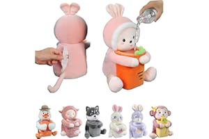 AIKELAI Poubelle de voiture 2 en 1, accessoire de voiture mignon en peluche pour femme, poubelle de voiture (singe)