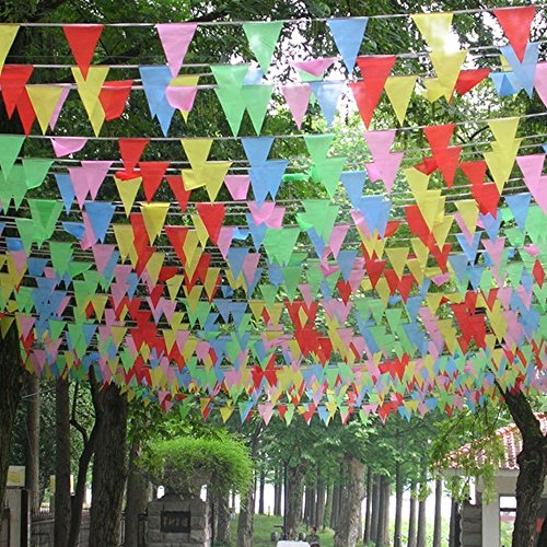 Cookey 200 Pcs Multicolour Pennant Banner, 100M Nylon Fabric Decorations Flags For Festival Grand Opening Parties and Backyard Picnics reviews Cookey 200 Pcs Multicolour Pennant Banner, 100M Nylon Fabric Decorations Flags For Festival Grand Opening Parties and Backyard Picnics