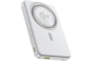 Baseus Qi2 Magsafe Power Bank 10000mAh, Bezprzewodowa Magnetyczna Bateria, PD 22.5W Power Bank USB-C Szybkie Ładowanie dla iPhone 16/15/14/13 Series, Mini Powerbank USB-C, Mały Ale Mocny, Biały