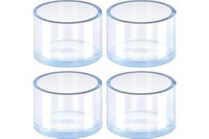 LUEDEN 4 Pcs Clear Castor Cup 38mm Heavy Duty Caster Cups Chair Leg Floor Carpet Protectors Covers Non Slip Round Caster Cups Furniture Feet Caps Reduce Noise and Scratches Protecting Floors and Carpets