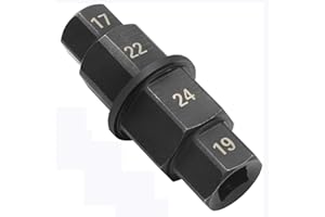 Bohaner Motorrad Achse Werkzeug Motorrad Sechskant Achsenwerkzeug Achse Hex Spindel-Treiberwerkzeug Vorderachse Innensechskant Motorradspindelwerkzeug 17mm 19mm 22mm 24mm (Schwarz)