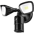 ieGeek Floodlight Security Camera with PIR - Security Light with Camera - 2K Security Camera Outdoor with Color Night Vision,2.4G Wired Home CCTV Cam System, 2600lm Lights,IP65,Alarm,Work with Alexa