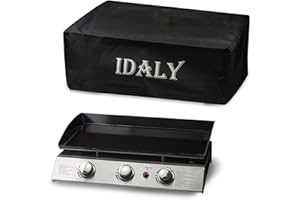 IDALY Housse De Protection pour Plancha – Bâche Imperméable en Polyester avec Élastique De Serrage – Facile À Poser – Housse Plancha Universelle | Gazinière | Barbecue D’extérieur – (60 x 60 x 25 cm)