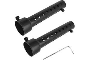 CLKE 2PCS 48mm Motorcycle DB Killer Silencer, Universal DB Killer Exhaust Muffler,Muffler Pipe Tuning,Motorcycle Baffle with Hex Key for installation, Motorcycle Exhaust(Black)
