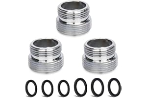 3 pcs Faucet Adapter Kit, CNYMANY Male M20mm Coarse Thread to Male M22mm Kitchen Aerator Adapter Set Sink Faucet Adapter Connecting Garden Hose Water Filter Standard Hose via Diverter