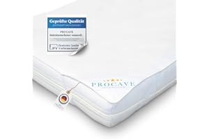 ‎PROCAVE PROCAVE Matratzenschoner wasserdicht 90 x 200 cm Matratzenbezug Inkontinenzunterlage atmungsaktive Matratzenauflage Matratzenschutz mit Anti-Milben Schutz - Made in Germany