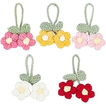 10 Pezzi Fiori All'Uncinetto Fatti A Mano - Decorazioni Floreali In Lana Per Cucito Fai Da Te - 4x4cm