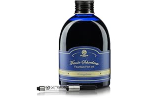 Octopus Fluids Classic - Juego de tinta para pluma estilográfica (borrable, 250 ml, botella de recambio y convertidor de tinta, tinta de alta calidad para plumas y plumas)