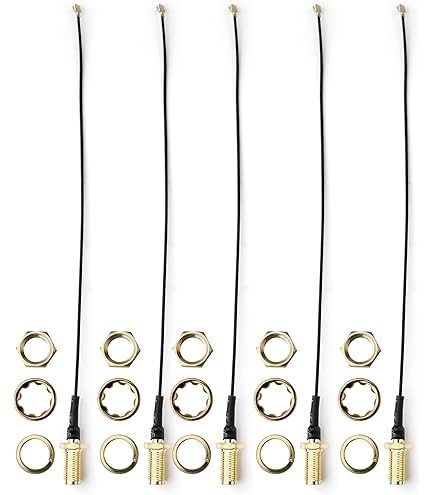 Oiyagai Lot De 5 Câbles D'Extension IPX U.fl Vers SMA Femelle Pour Cartes Mini PCIe Xbox (15cm/5,9