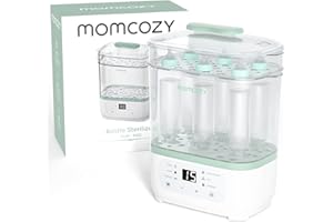Momcozy Electric Steam Baby Care Bottle Sterilizer and Dryer, Multi-Function 8-in-1, Suitable for Baby Bottles, Breast Pump Accessories & Baby Stuff,Mid-Rang