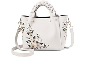 NICOLE & DORIS Sac à Main Brodé de Mode Borsa da Donna Borsa a Tracolla Elegante Borsa Messenger in Pelle PU Borsa a Spalla Borsa Con Manico Superiore