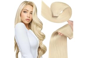 YDDM Extensiones Adhesivas Pelo Natural 20pcs 50cm 50g Oro Claro Extensiones Pelo Natural Adhesivas Extensiones De Cabello Natural Cabello Humano Natural(20Inch,60#)
