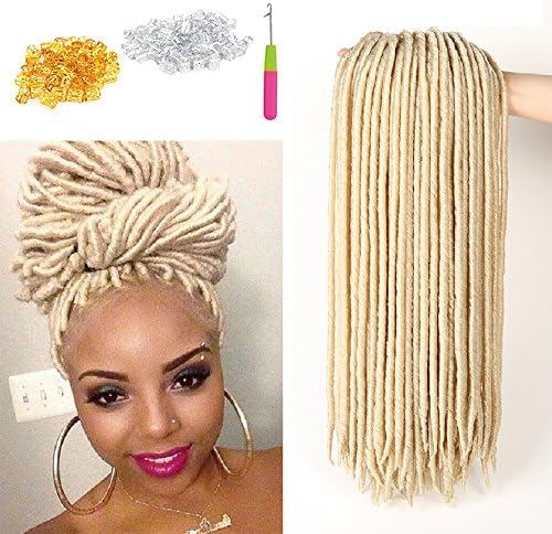 18" 24 Roots/pack Faux Locs Crochet Hair Dreadlocs Hair Braiding Hair Synthetic Hair Saisity Hair (3packs) (#613)