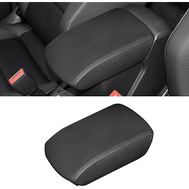 Copri Bracciolo Auto Universale In Pelle – Con Tasca Portaoggetti, Antigraffio, Impermeabile – Per SUV, Camion, Camper (Nero) - 2