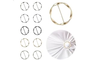 Goiern 10 Pezzi T Shirt Clip, Anello Sciarpa, Clip Cravatta, Fibbie Cintura Donna per Maglia Abbigliamento, Multicolore, L