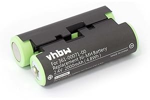 vhbw 1x Akku kompatibel mit Garmin GPSMap 66s, 66st, 66 GPS Navigation Navi (2000 mAh, 2,4 V, NiMH)