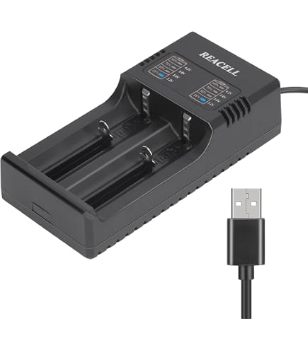 Chargeur USB Xtar VC2 Avec écran LCD – Pour Batteries Li-Ion 18650, 21700, 26650, Etc., Double Fente 0.5A