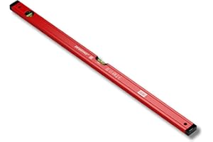 DEWEPRO® Profi Wasserwaage Aluminium - rot - Länge: 180cm 1,8m - Messtoleranz: 0,5mm/m