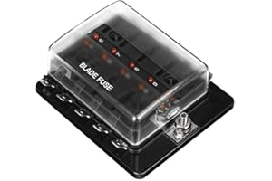Jtron 10 Way DC12~32V Blade Lame Boîte À Fusibles Avec Kit de Voyant D'avertissement Pour Voiture Auto Bateau Marine Trike