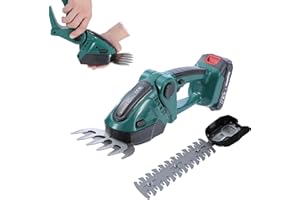 KATSU TOOLS Katsu FIT-BAT 21 V akumulatorowe nożyce do żywopłotu i trawy z akumulatorem 1,5 Ah i 2 ostrzami, nożyce do trawy i krzewów 2 w 1, ręczne prowadzenie, przycinarka do krzewów do ogrodu, na podwórko