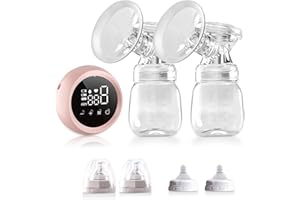 CUBTEM Sacaleches Electricos,2 Modos y 9 Niveles Extractor de Leche Materna, Extractor de Leche Eléctrico a Mano Libre, con Pantalla Táctil LED, Eléctrica Doble Lactancia Materna,Sin Dolor, Sin BPA