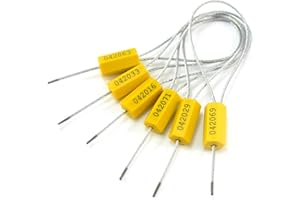 WUBAO Security Seal Pull Tight Adjustable Length Numbered Tag Pull-Tite Self-Locking Cable Seal Secure Anti-Tamper Shipping Tags for Container Truck (1000pieces X Yellow)