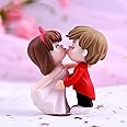 ascension Cute Kissing Couple Miniature Figurine Showpiece Gift for Husband Wife Romantic Valentine Day Gift for Girlfriend, Boyfriend Small Baby Couple Showpiece Valentines Gifts