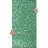 Tink 3D Kendinden Yapışkanlı Duvar Kağıdı Yeni Nesil Akustik Ke&ccedil;e Panel Modern Desen 52x98 cm (Yeşil, 10 Adet 5 m&sup2;)