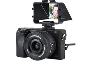 JJC Lustro z klapką do aparatu Sony a6500 a6300 a6000 a7 II a7 III serii Fujifilm X-T2 X-T3 X-T20 X-T30 X-E4 Nikon Z5 Z6 Z7 z uchwytem na zimną stopkę do oświetlenia mikrofonu - ekran z klapką do