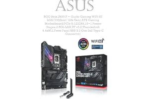 ASUS: ROG Strix Z690-F + Guide Gaming WiFi 6E LGA1700(Intel 12th Gen) ATX Gaming Motherboard(PCIe 5.0,DDR5,16+1 Power Stages