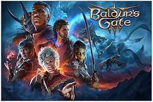 KANCAIGOU Baldurs Gate 3 Game-Poster, Leinwanddrucke, Wandkunstposter (13 x 45,7 cm, ungerahmt)