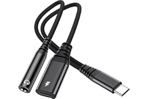 WETSKY USB C auf Klinke 3.5 Adapter, 2-in-1 Type C Kopfhörer A-dapter USB C Aux Audio Adapter mit DAC Chip für iPhone 16/15 Plus Pro Max, Samsung Galaxy S25 S24 S23 S22 S21 Ultra, i-Pad Pro und Typ-C-Geräten