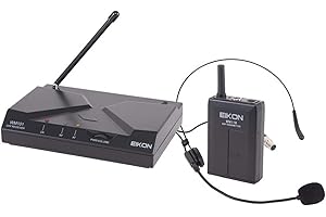 PROEL EIKON WM101Hv2 - Radiomicrofono UHF wireless con archetto per canto, sport fitness, karaoke e presentazioni, Nero (WM101Hv2)